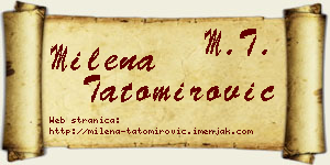 Milena Tatomirović vizit kartica